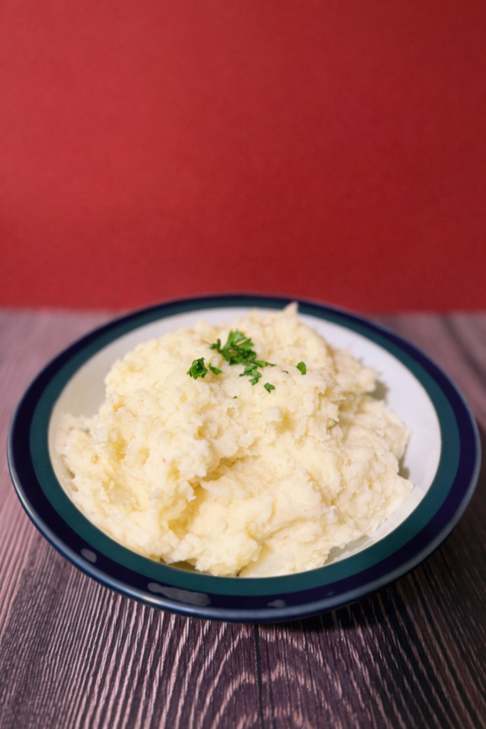 Creamy mashed potatoes in a bowl